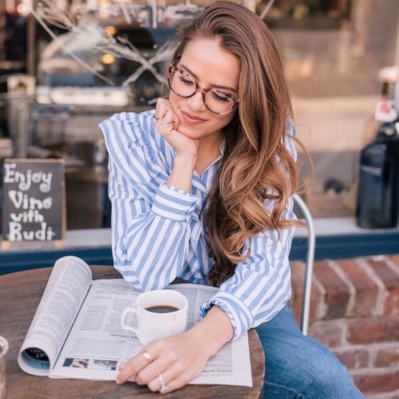 GAP Striped Ruffled Shirt - Picture 2 of 9